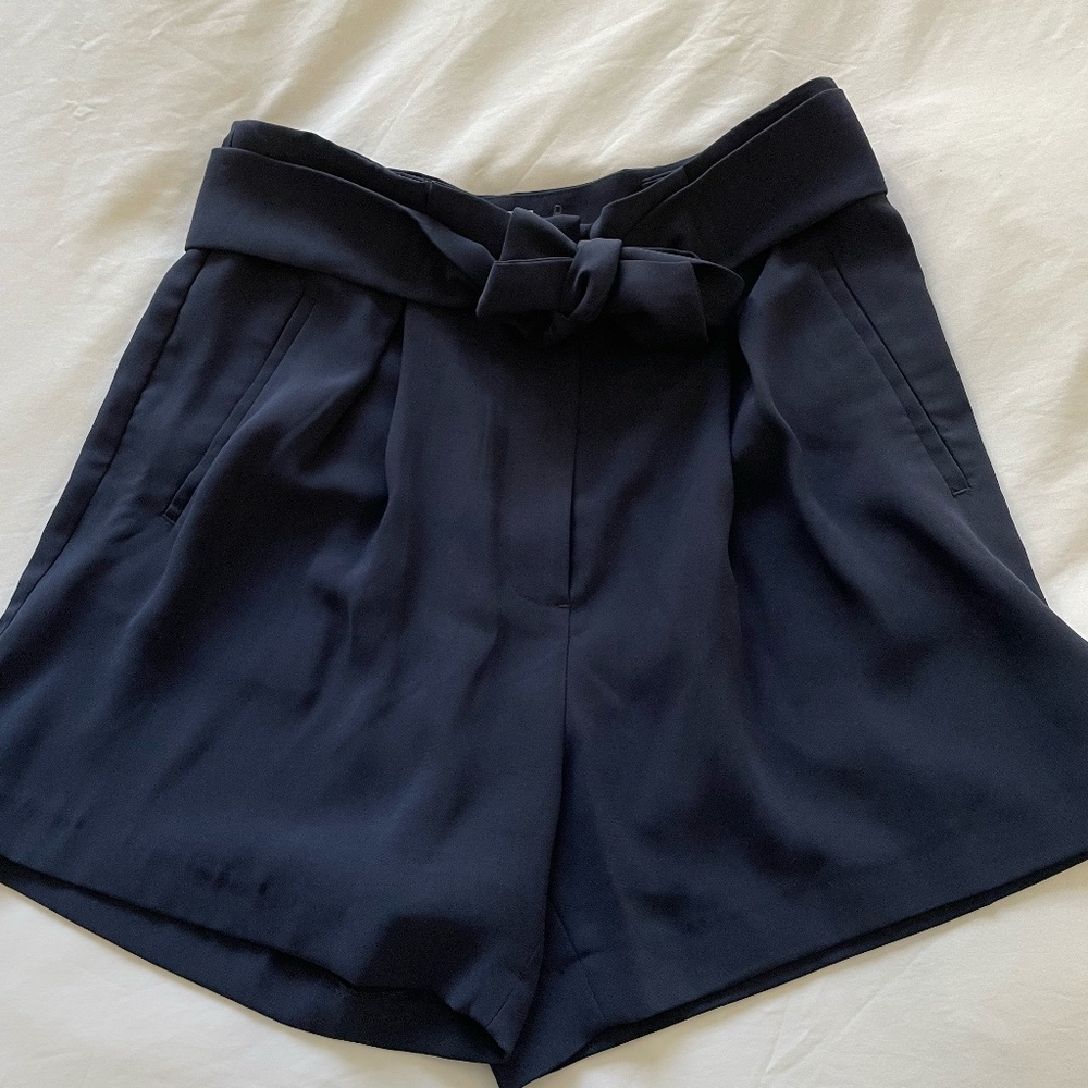 Navy Blue Flowy Shorts with Pockets!